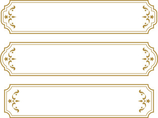 アンティーク/フレーム/枠/タイトル/ゴールド/イラスト/素材/セット