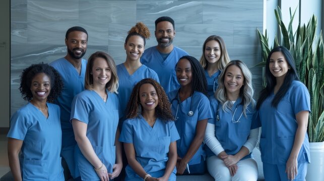 The Healthcare Team in Scrubs - Powered by Adobe