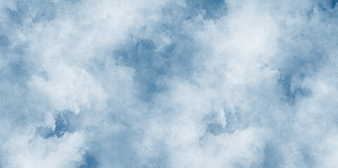 Abstract hand paint square stain blue watercolor sky backdrop, Watercolor hand drawn illustration with clouds, Watercolor background with sky object for any creative design.