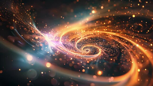 A wedding invitation with a holographic design representing the multidimensional nature of entangled particles.