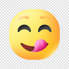 Delicious emoticon vector icon design in eps 10