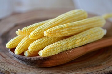 Bundles of Fresh Corn on a Platter