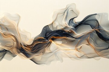 Abstract Ocean Waves and Foam Artwork