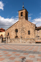 Obraz premium San Bartolome church in the old town of the city of Astorga in the Way of Santiago in the north of Spain. Leon province.