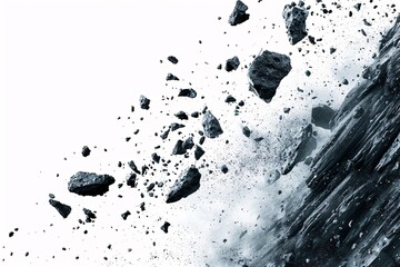 Fototapeta premium Rockfall: A Geological Event