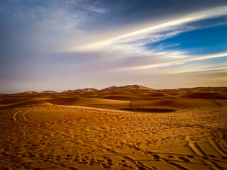 Majestätische Sanddünen in der Sahara