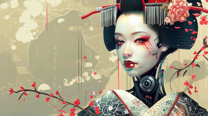 Japanese Geisha Robot