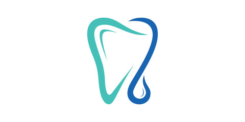 Obraz premium logo design of drops and teeth, liquid, health, dental.logo design icon, vector, symbol, creative, idea.