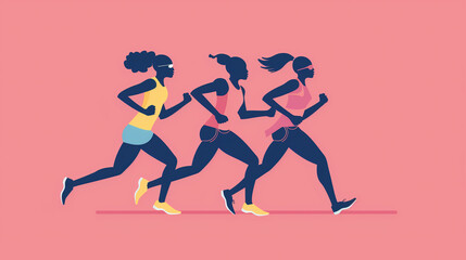 illustration of a group of athletes