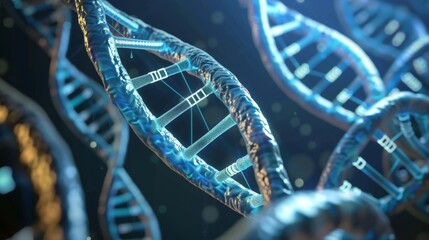 Intricate DNA Structures in High Definition 3D Rendering