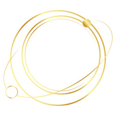 circle frame golden luxury