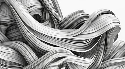 Abstract Black and White Curved Lines Texture