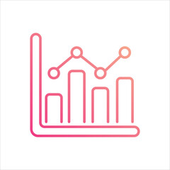 Line Graph vector icon