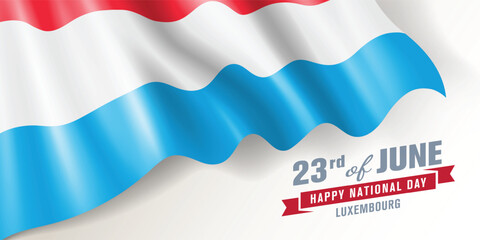 Luxembourg national day vector banner, greeting card.