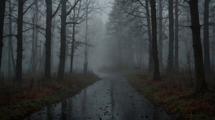 A suspenseful mystery where characters navigate through thick fog to uncover hidden secrets ai_generated