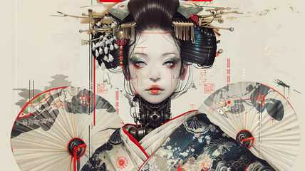 Japanese Geisha Robot