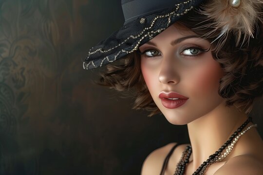 Retro Flapper Style Woman: 1920s Inspired Fashion