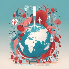 an illustration to represent World Health Day on 7 April.