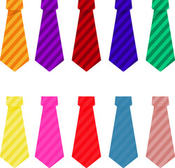 vector tie illustration flat design style clip art collection