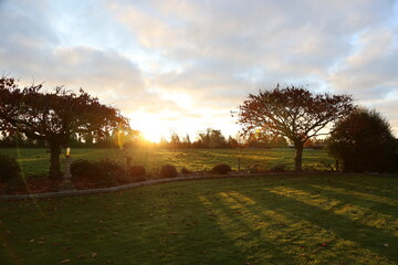 sunset in the countryside, New Zealand