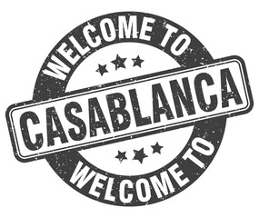 Welcome to Casablanca stamp. Casablanca round sign