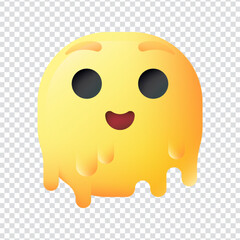Melting emoji vector icon design in eps 10