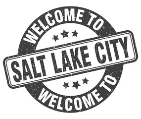Welcome to Salt Lake City stamp. Salt Lake City round sign