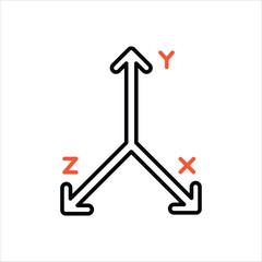 Axis vector icon