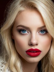 Fototapeta premium A model that highlights the lips