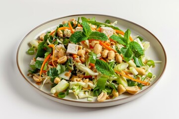 Refreshing Asian Slaw with Crispy Fried Chow Mein Noodles