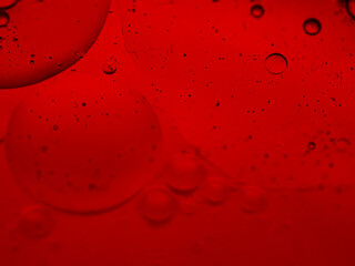 water drops on red