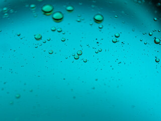 water drops on blue