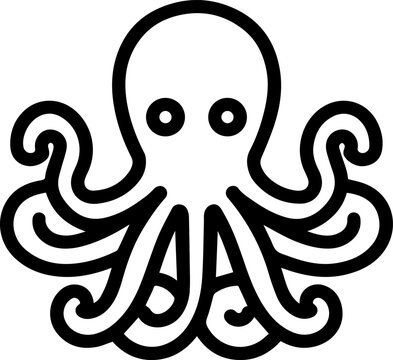 recommend clip art: Octopus cute icon line style