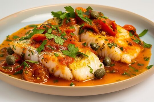 Baccal&agrave; alla Pizzaiola: Traditional Italian Cod in Zesty Tomato and Herb Sauce