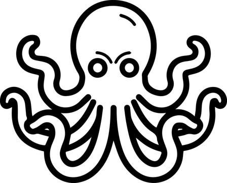 recommend clip art: Octopus cute icon line style