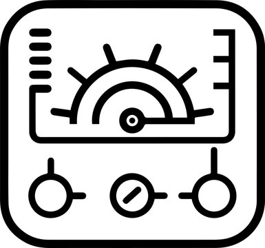 recommend clip art: Appliance electric gauge icon line style
