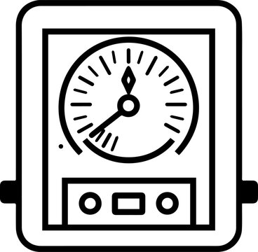 recommend clip art: Appliance electric gauge icon line style