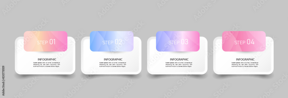 Poster presentation business infographic template vector.
