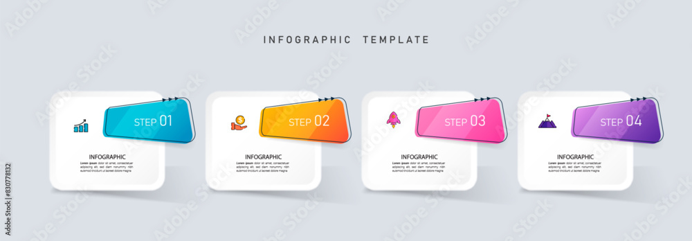 Poster presentation business infographic template vector.