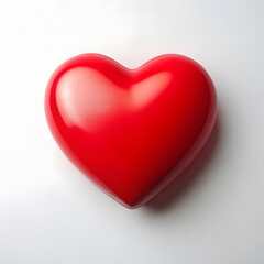 Fototapeta premium red heart on white background