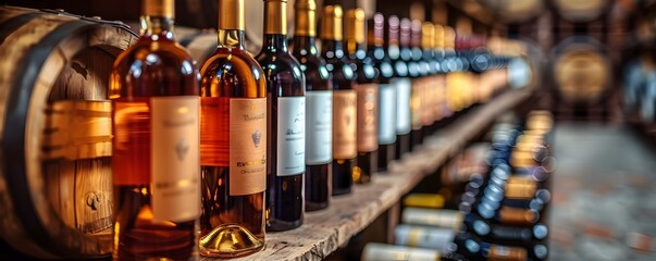 Carefully curated collection of boutique wine bottles lining a vintage cellar inviting tasting and discovery through their premium presentation