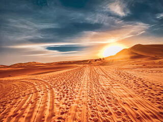 Sonnenaufgang in der Sahara