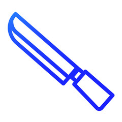 sacrificial knife blue color style