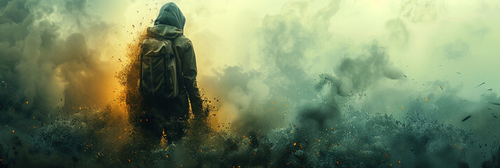 Fototapeta premium Man Standing in Field