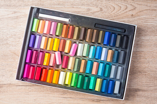 flat lay stationery color sticks