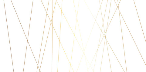 Luxury banner golden geometric lines overlap design. Golden Seamless random chaotic lines on transparent background. 