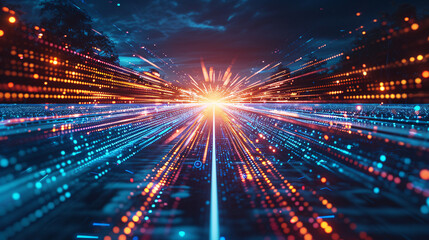 Fototapeta premium High-speed digital highway with text area