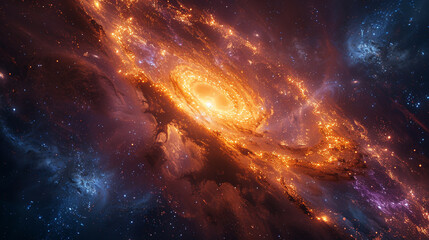Fototapeta premium Massive Black Hole Amidst Star-Filled Space