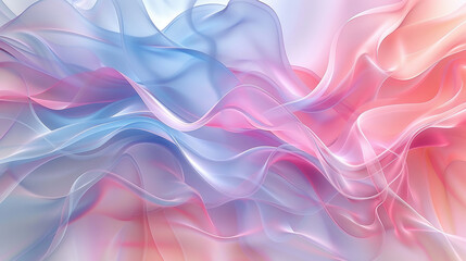 Fototapeta premium Abstract background silk fabric light pink ,light blue thin clear on white background.