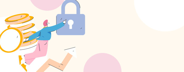 Marketing planning business characters flat vector concept operation hand drawn illustration
